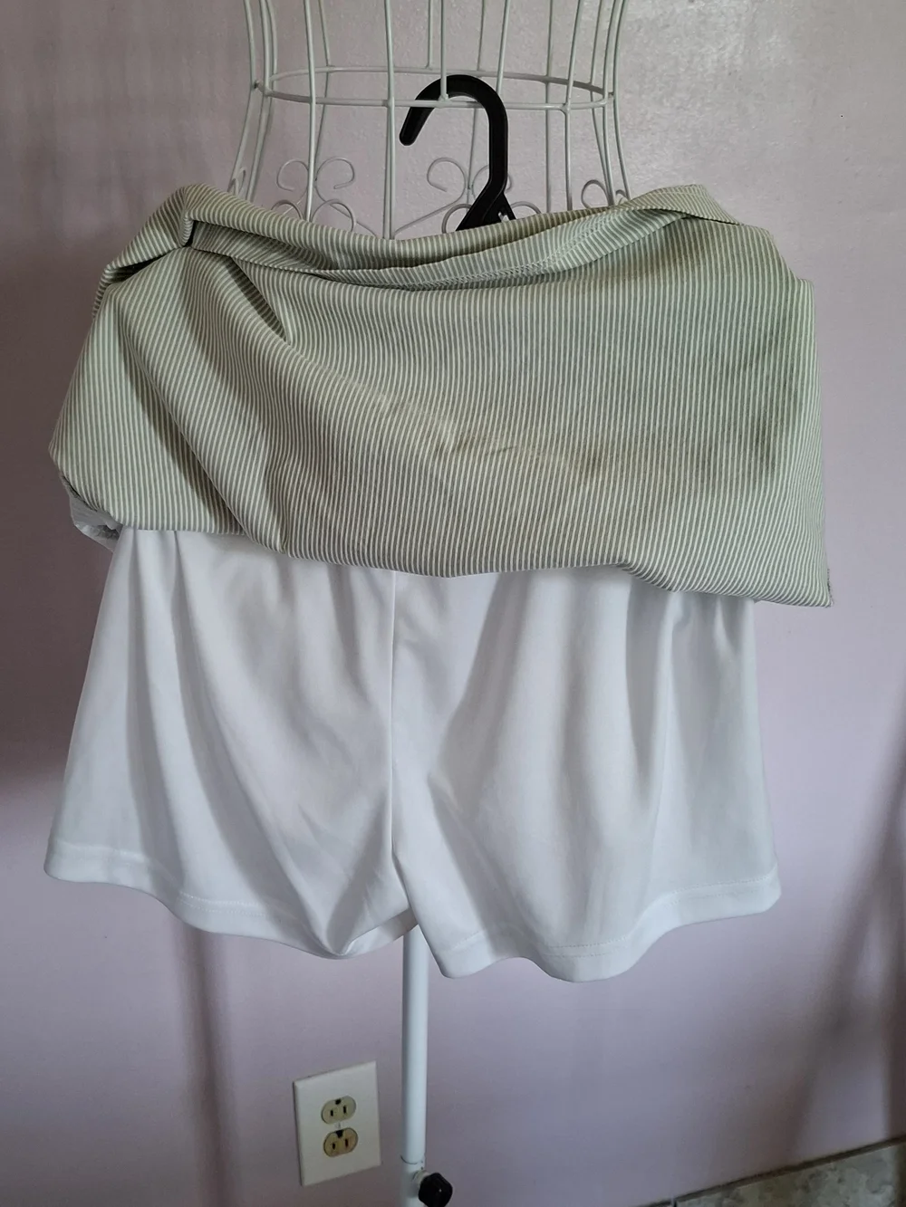 Mario Serrani Mint Pinstripe Mini Skirt